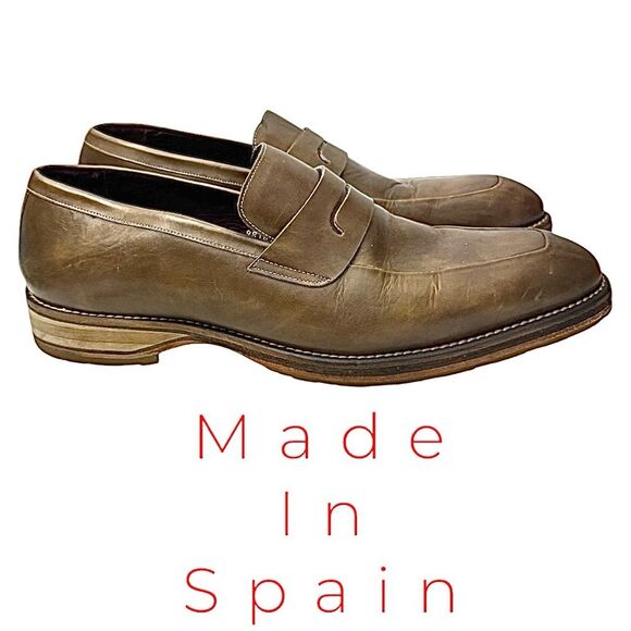 Mezlan Brown Leather Penny Loafers Men’s Size 10 EU 43 Spain Luxury Dress Shoes main image 9